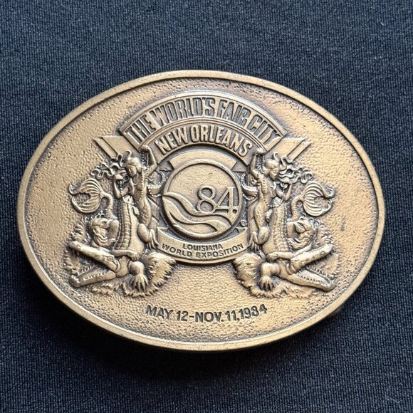 Belt Buckle - 1984 World's Fair held in New Orleans, Louisiana - Picture 1 of 2